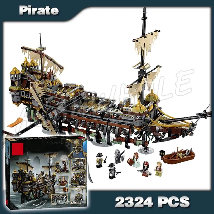 2324Pcs Battle Ship Pirates Of The Caribbean Silent Mary Flagship 10680 Model Building Blocks Bricks Toys Compatible With Lego 1