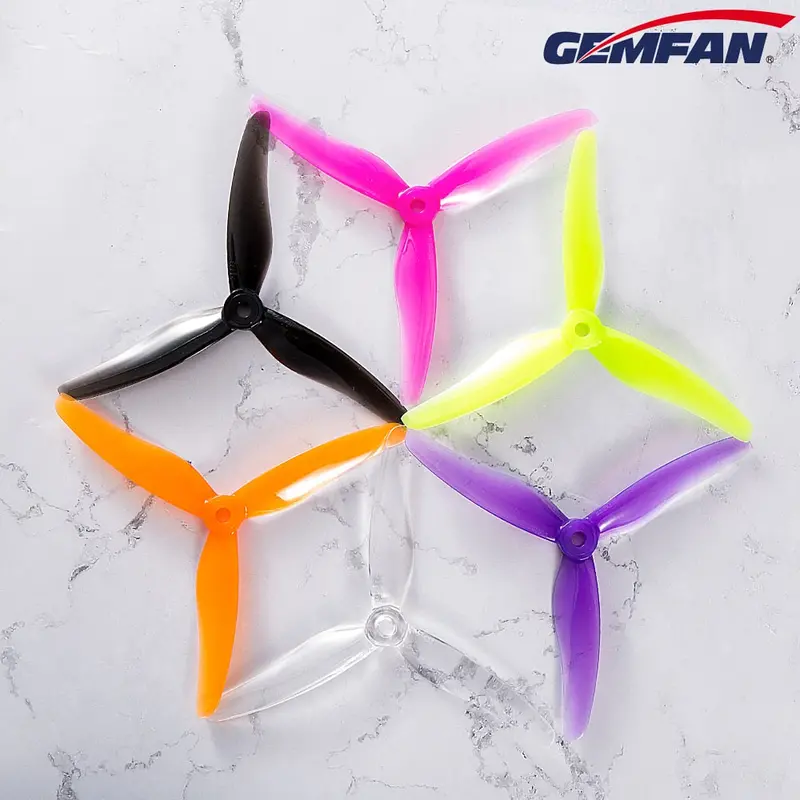 24Pcs/ 12 Pairs Gemfan 51433 5Inch 3 Blade/ Tri-Blade Propeller Props Cw Ccw Compatible T-Motor For Fpv Racing Drone 1