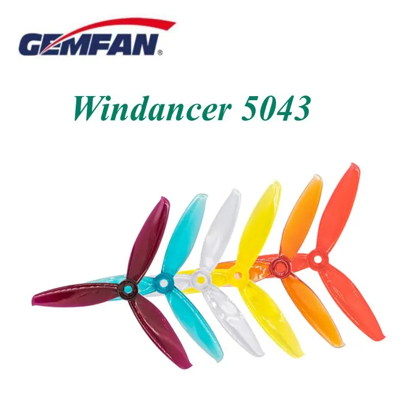 24Pcs/12 Pairs Gemfan Windancer 5043 5X4.3 5 Inch 3-Blade Propeller M5 Cw & Ccw For Rc Fpv Racing Drone Spare Parts 1