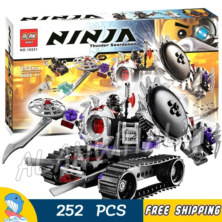 252Pcs Ninja Destructoid Rebooted Nindroid Swords Mech Arms 10221 Model Building Block Assemble Toy Brick Compatible With Lego 1