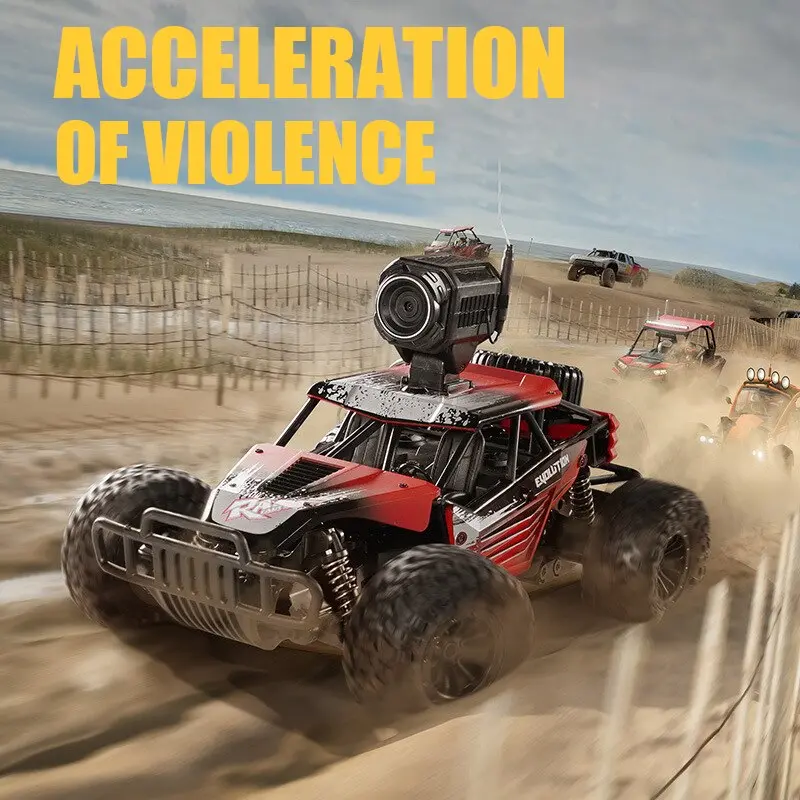 25Km/H Electric High Speed Racing Rc Car With Wifi Fpv 720P Camera Hd 1:18 Radio Remote Control Climb Off-Road Buggy Trucks Toys 1
