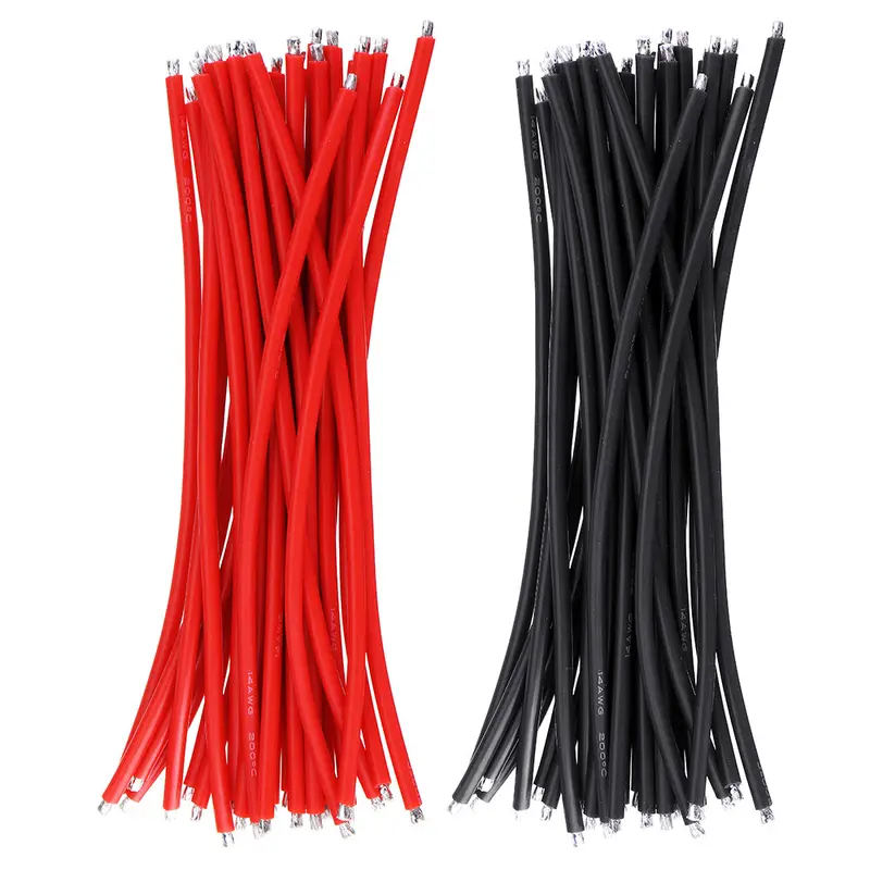 25Pcs 15Cm 14Awg Silicone Wire Cable Black Red For Fpv Rc Airplane Model 1