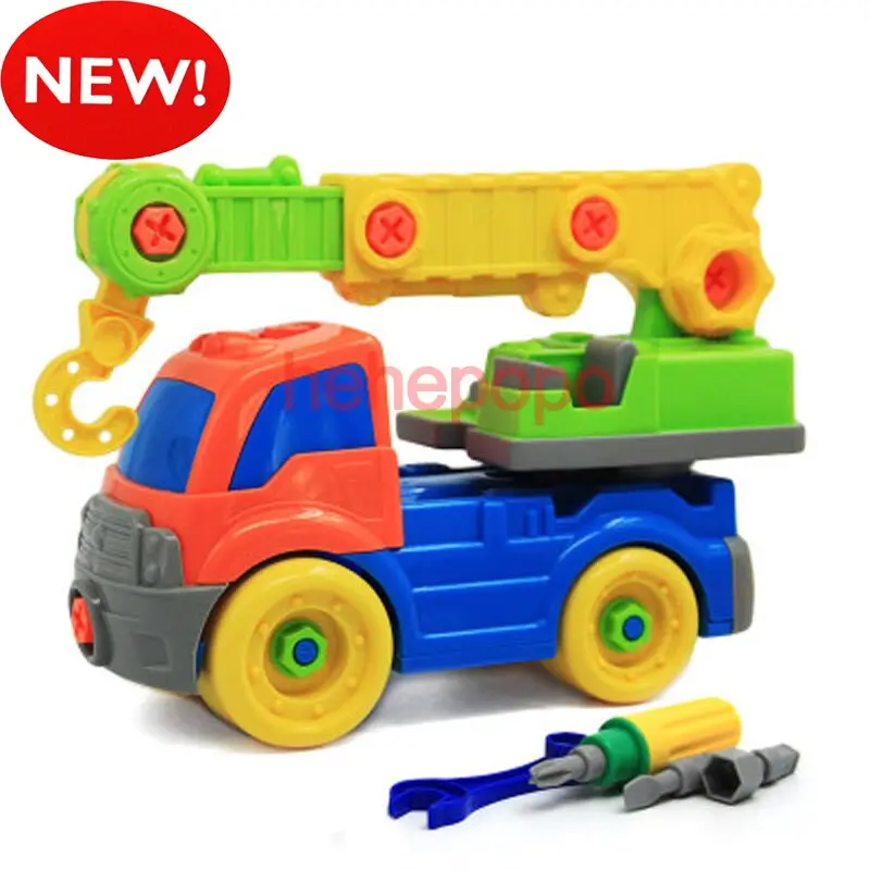26Cm Screwing Blocks Mixer Truck Take Apart Toy Car Screws Diy Assembly Car Toy For Kids Truck Model Building Kits Plastic Toy 4