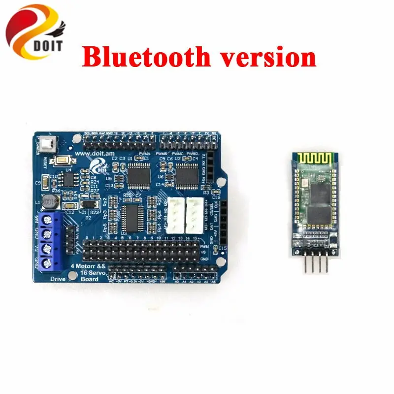 2Ch 4Ch Dc Motor Driver 16 Way Servo Drive Shield Board For Arduino 2Wd 4Wd Rc Smart Robot Tank Car Diy Robotic Arm Robotics 4