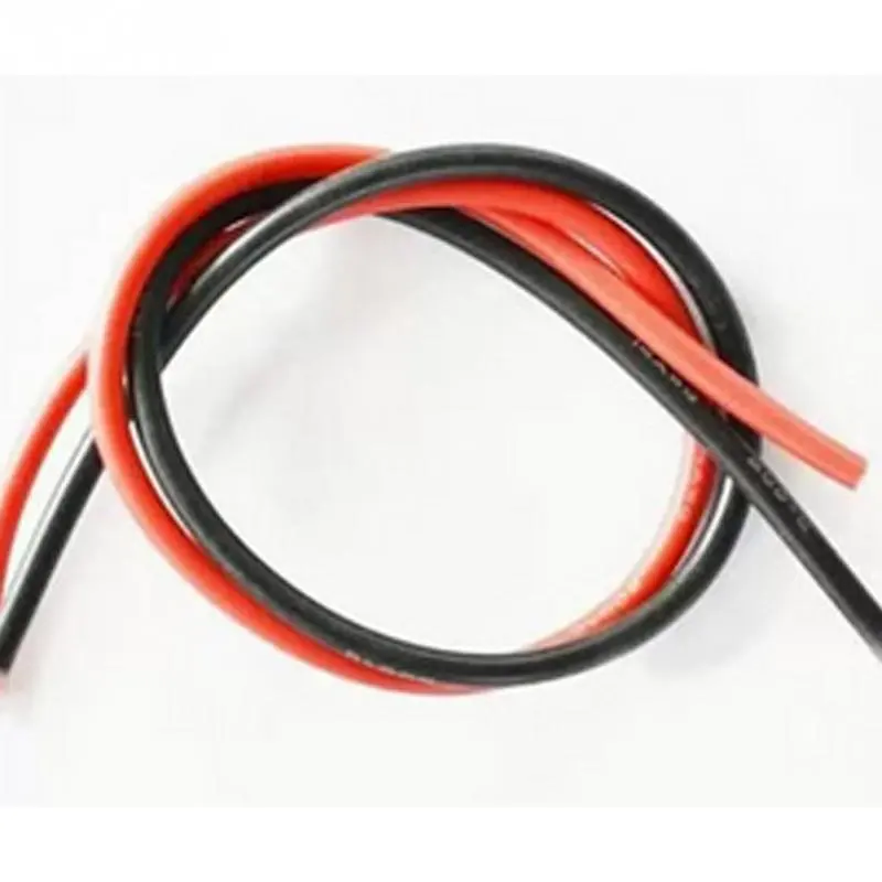 2M Awg Soft Silicone High Temperature Resistance Flexible Wire Cable 12-20 Awg (1 Meter Red + 1 Meter Black) For Rc Toys 1