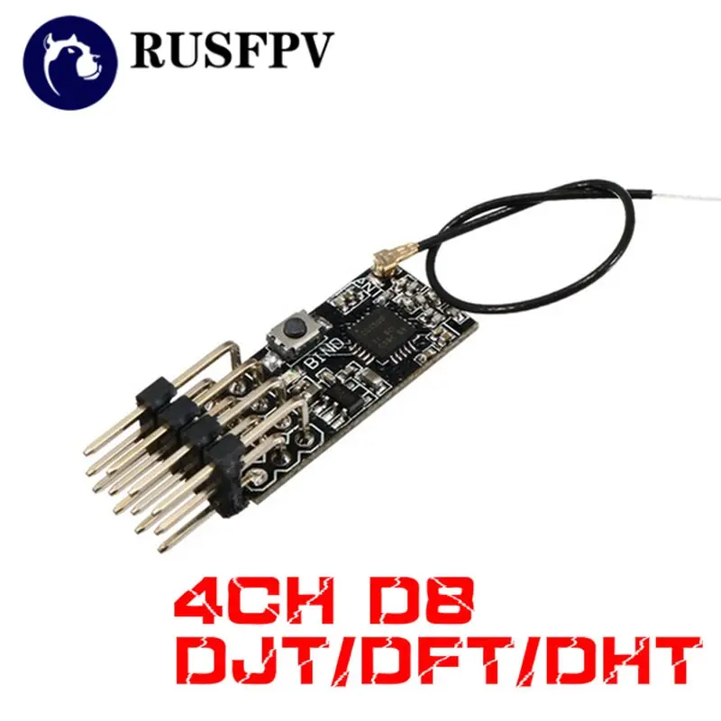 2Pcs 2.4G 4Ch Mini Frsky D8 Compatible Receiver With Pwm Output For Frsky Djt/Dft/Dht Transmitter Rc Fpv Racing Drone 1