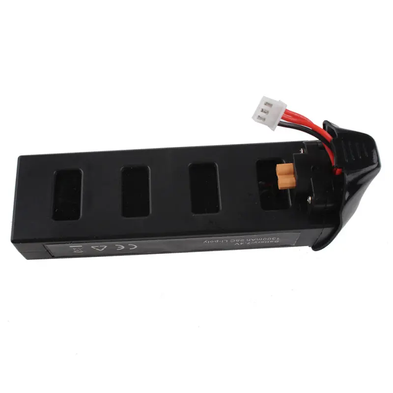 2Pcs 7.4V 1800Mah 25C Battery Black For Mjx Bugs 2W Bugs 2C B2w B2c Rc Quadcopter 1