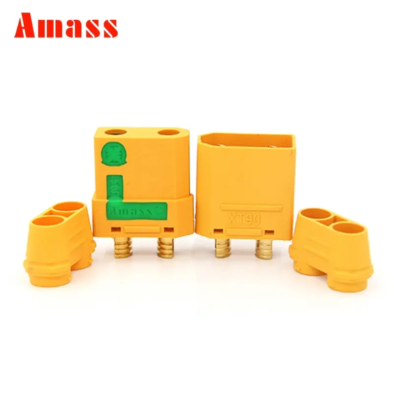 2Pcs Amass Xt90h Xt90-S Anti Spark Connectors Male Female Plug Xt90 Xt90s Cover Sheath Sparkproof For Rc Lipo Battery Parts Diy 1