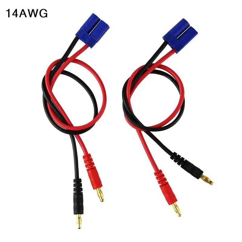 2Pcs Ec5 Male Connector Plug 4Mm Banana Battery Charge Lead Adapter Cable 11.8In 1