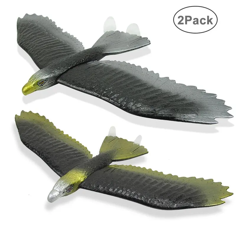 2Pcs Epp Foam Airplane Hand Throwing Eagle Glider Outdoor Launch Glider Plane Kids Gift Toy 57Cm Interesting Toys 1