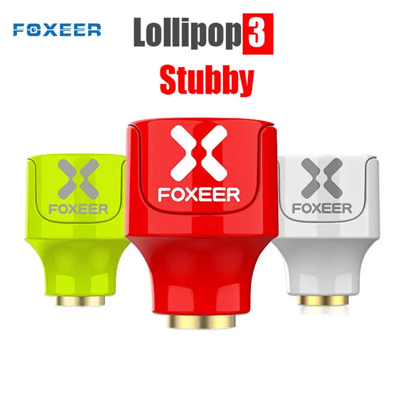 2Pcs Foxeer Lollipop 3 Stubby 5.8Ghz 2.5Dbi Rhcp/Lhcp Fpv Mushroom 4.8G Antenna Sma For Fpv Rc Racing Drone Models 1