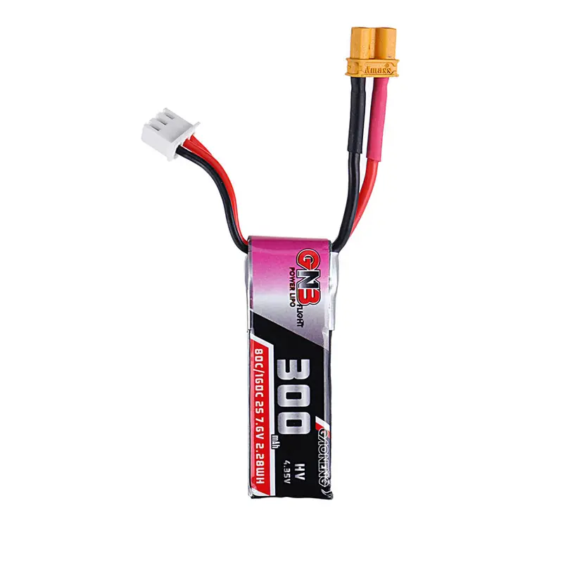 2Pcs Gaoneng 7.6V 300Mah 80C/160C 2S Hv 4.35V Xt30 Lipo Battery For Betafpv Whoop Quadcopter 2