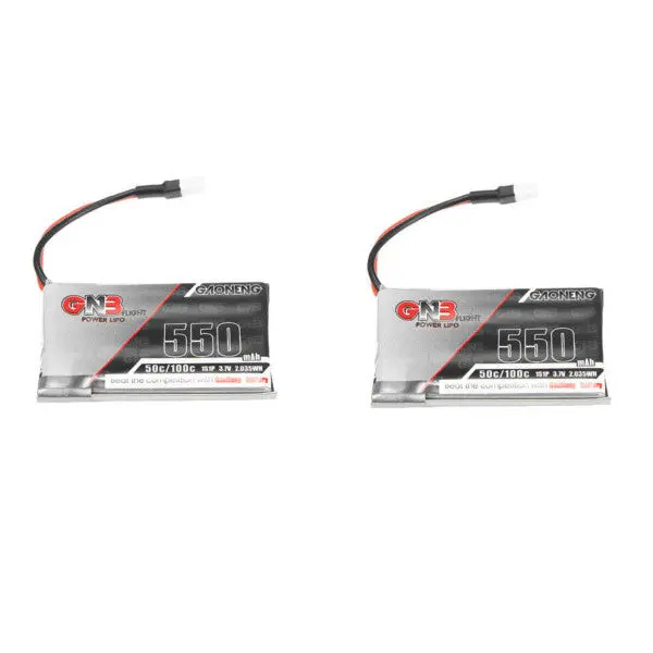 2Pcs Gaoneng Gnb 3.7V 550Mah 50C Lipo Battery White Plug 1