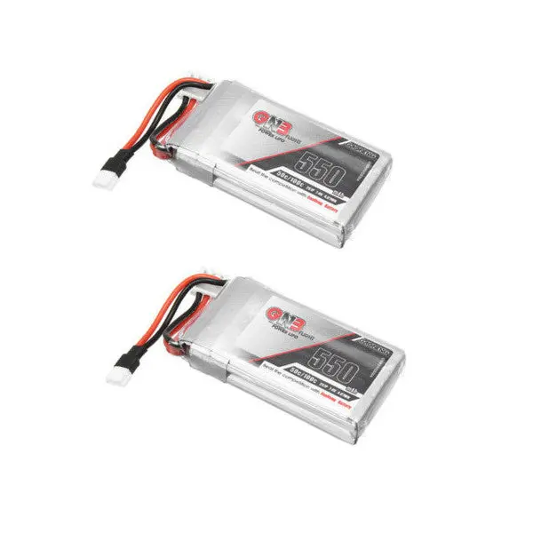 2Pcs Gaoneng Gnb 7.4V 550Mah 50C Lipo Battery With White Plug 1