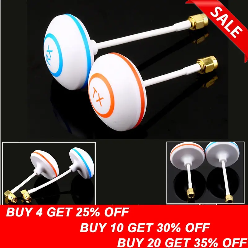 2Pcs/Lot 5.8Ghz Circular Polarized Mushroom Antenna Sma Set Tx/Rx For Fpv Aerial Rc (1 Pair) 1