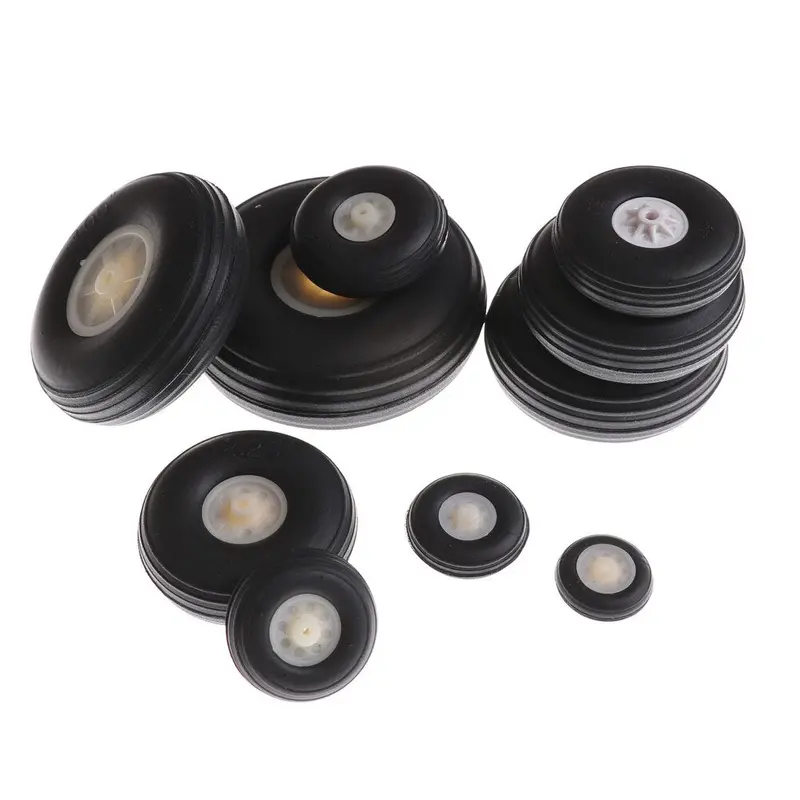 2Pcs/Lot Tail Wheel Rubber Pu Plastic Hub 1" - 3.5" Inch For Rc Airplane Replacement Parts Wholesale 1
