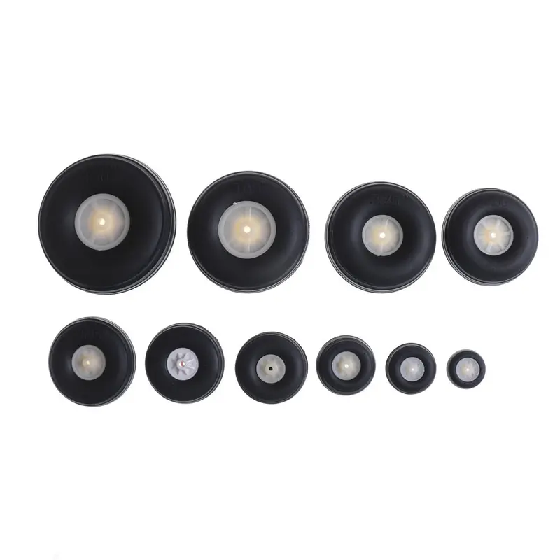 2Pcs/Lot Tail Wheel Rubber Pu Plastic Hub 1" - 3.5" Inch For Rc Airplane Replacement Parts Wholesale 2