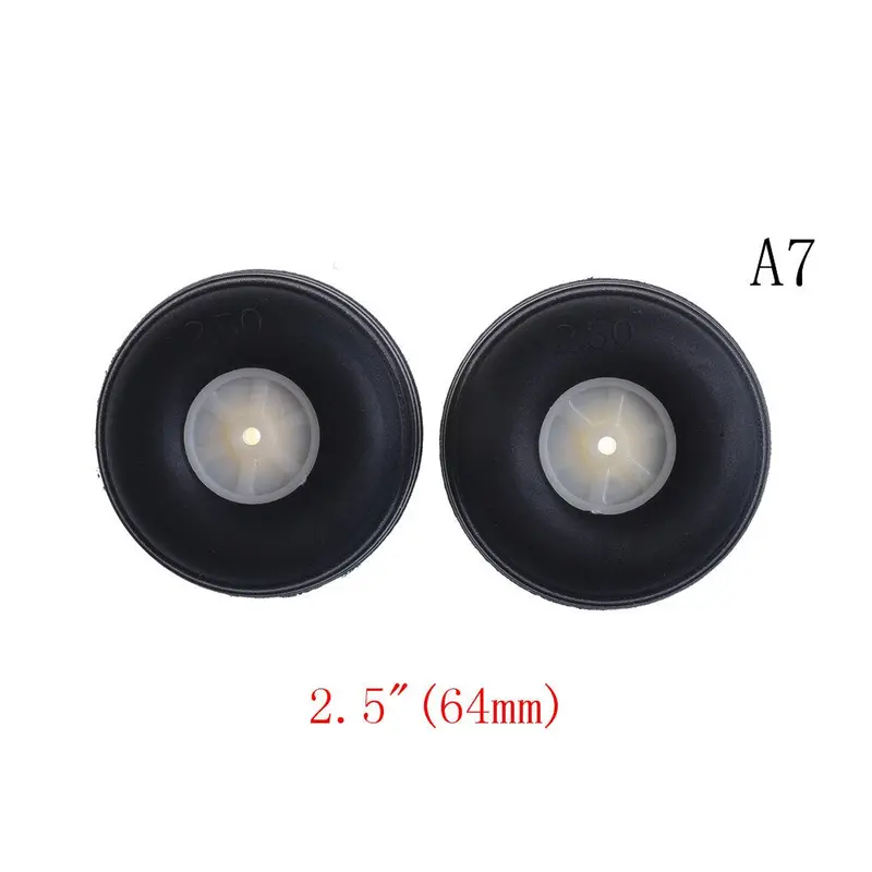 2Pcs/Lot Tail Wheel Rubber Pu Plastic Hub 1" - 3.5" Inch For Rc Airplane Replacement Parts Wholesale 7