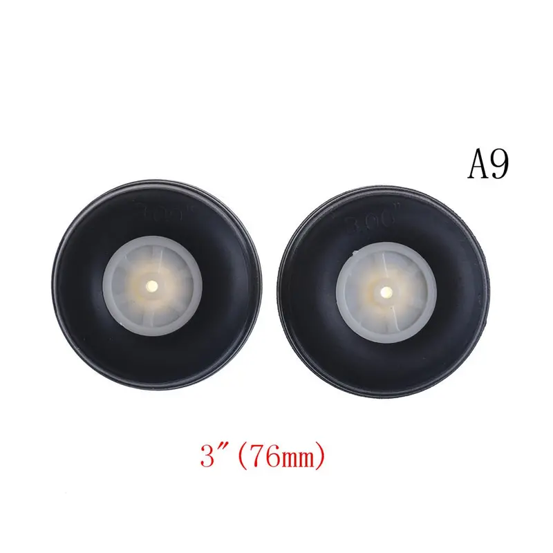 2Pcs/Lot Tail Wheel Rubber Pu Plastic Hub 1" - 3.5" Inch For Rc Airplane Replacement Parts Wholesale 9