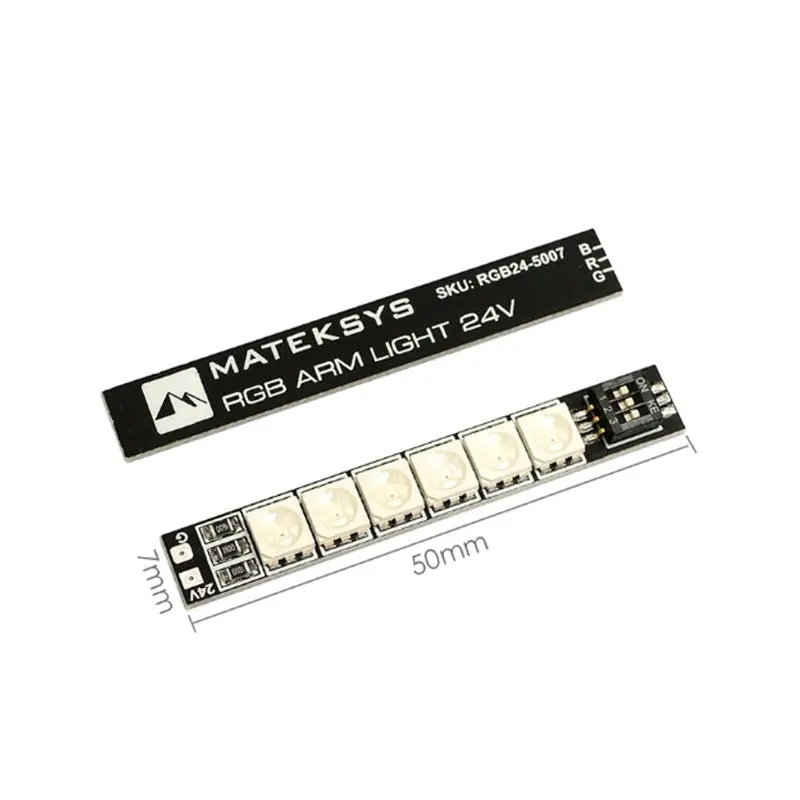 2Pcs Mateksys Rgb Arm 24V 50X7mm Light Led Strip Board For Rc Drone Fpv Racing 1
