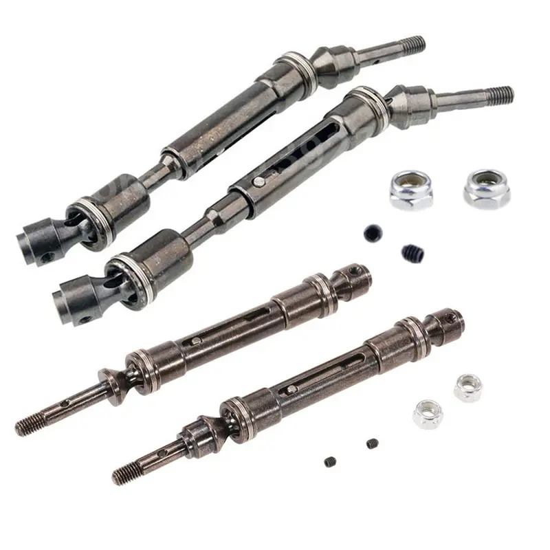 2Pcs Rc Car Upgrade Alloy Front Rear Universal Drive Shaft Cvd For 1/10 Scale Models Traxxas Slash 1
