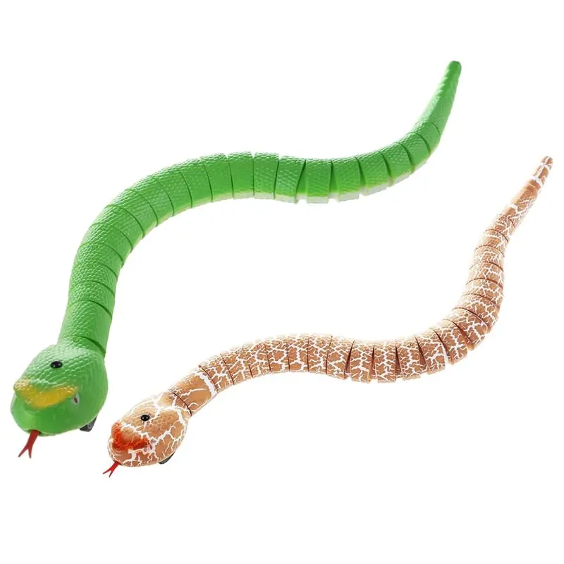 2Pcs Rc Snake Toy,Rechargeable Remote Control Snake With Interesting Egg Radio Control Toys For Kids, Yellow & Green 1