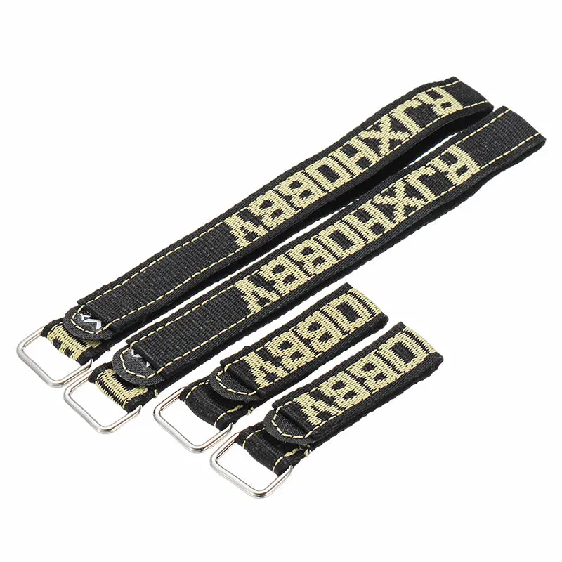 2Pcs Rjx 20Mm Fiber Non-Slip Aluminium Alloy Buckle Battery Strap 150-400Mm For Fpv Drones 1
