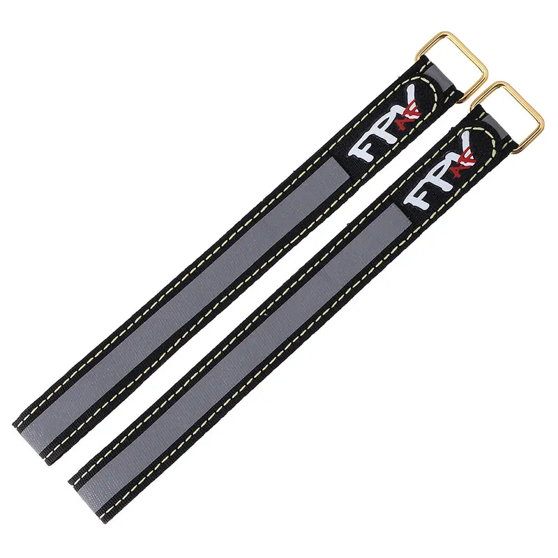 2Pcs Rjx 20X350/400Mm Thread Stitching Reflective Battery Strap Metal Buckle For Rc Battery 1