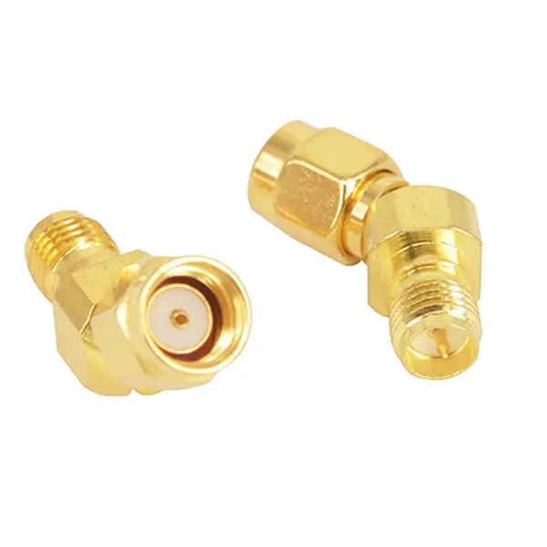 2Pcs Rjx 45/135 Degree Rp-Sma Male To Rp-Sma Female Antenna Adapter Connector For Fpv Goggle 1