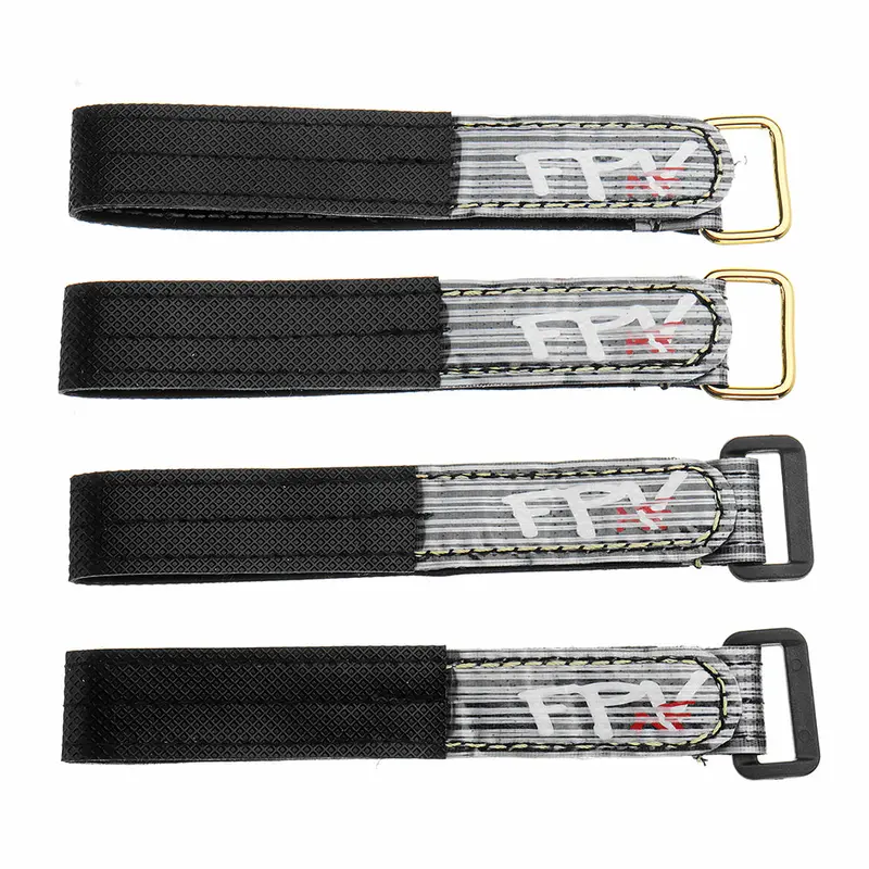 2Pcs Rjx Fpv Af 220X20mm 3M Fiber Black Plastic/Metal Buckle Battery Straps 1