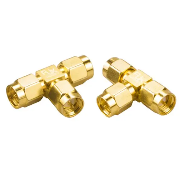 2Pcs Rjx Hobby Rjx2252 Sma Male Plug To Dual Sma Male T-Type Rf Coaxial Adapter Connector 1