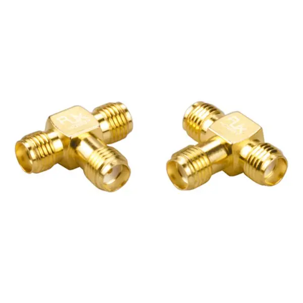 2Pcs Rjx Hobby Rjx2254 Sma Female Plug To Dual Sma Female T-Type Rf Coaxial Adapter Connector 1