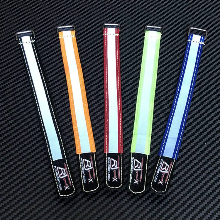 2Pcs Rjx Rjx2885 150-300Mm Color Reflective Battery Strap Metal Buckle For Lipo Battery 1