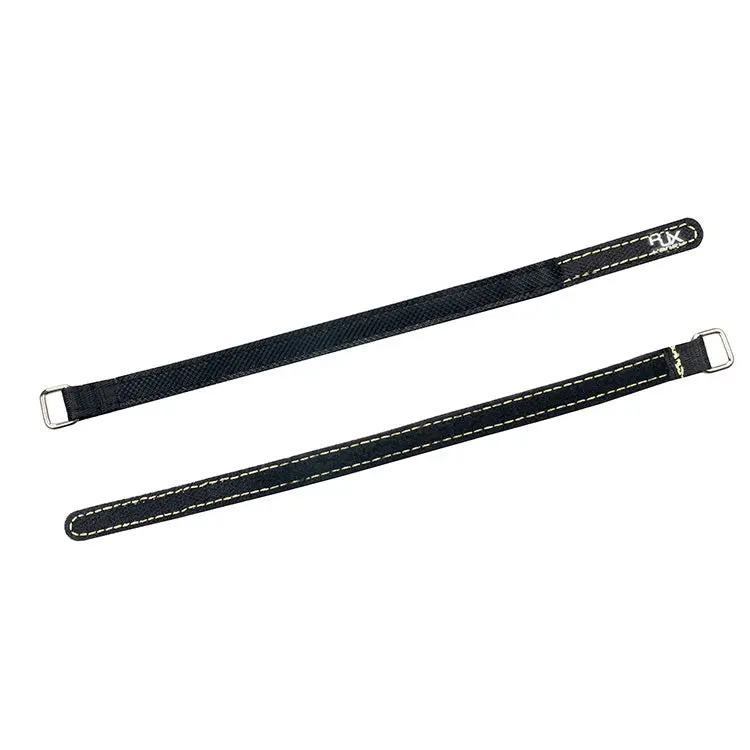 2Pcs Rjxhobby 100-400Mm Non-Slip Silicone Battery Straps Metal Buckle Black For Lipo Battery 1