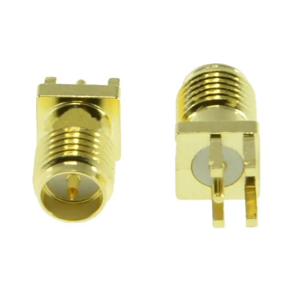 2Pcs Rp-Sma Female Adapter Pcb Edge-Mount Solder Rf Connector For Rc Drone Fpv Racing 1