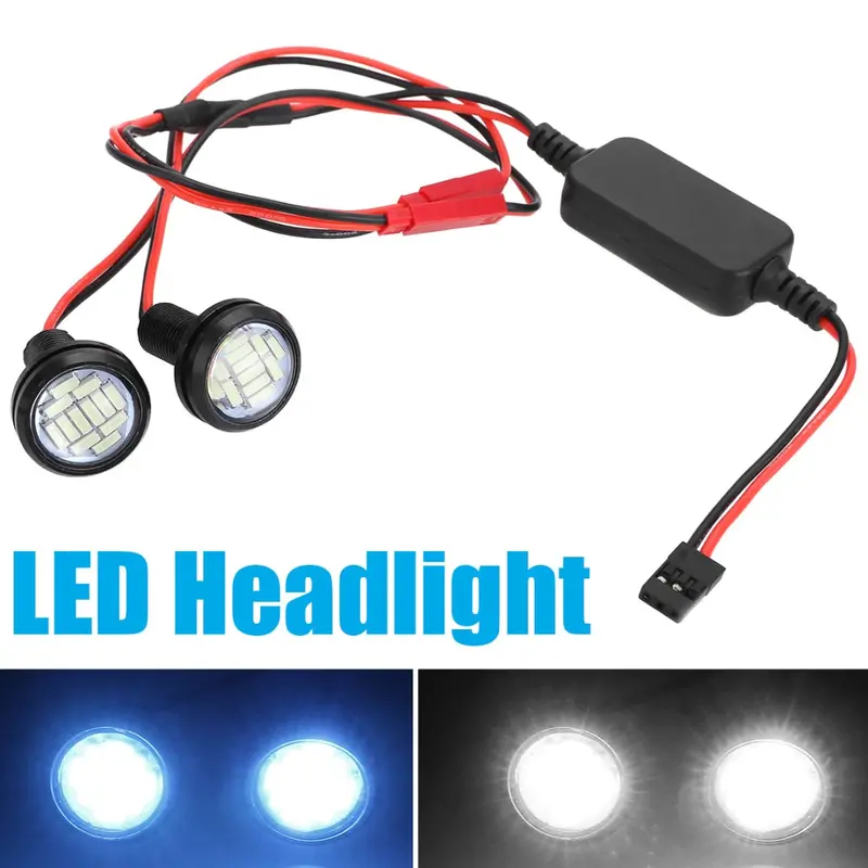 2Pcs/Set 3V-12V Led 2W Front Light Headlight Spotlight Blue White Front Lights For 1:10 Rc Car Accessories 1
