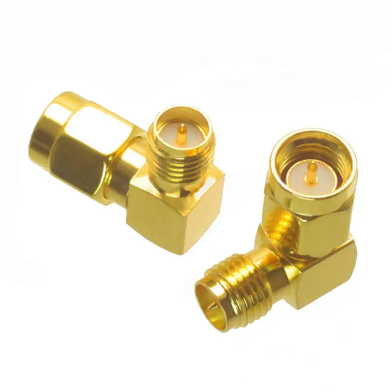 2Pcs Sma Male To Rp-Sma Female Right Angle Rf Adapter Connector For Rc Drone 1