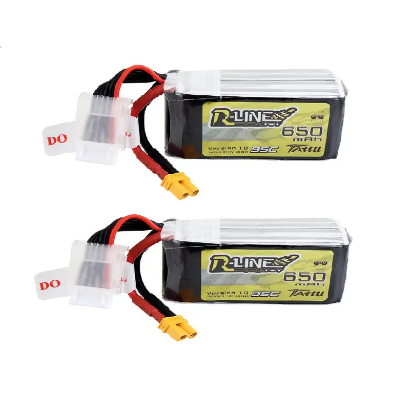 2Pcs Tattu R-Line V1.0 14.8V 650Mah 95C 4S Lipo Battery Xt30 Plug For Rc Fpv Quadcopter 1