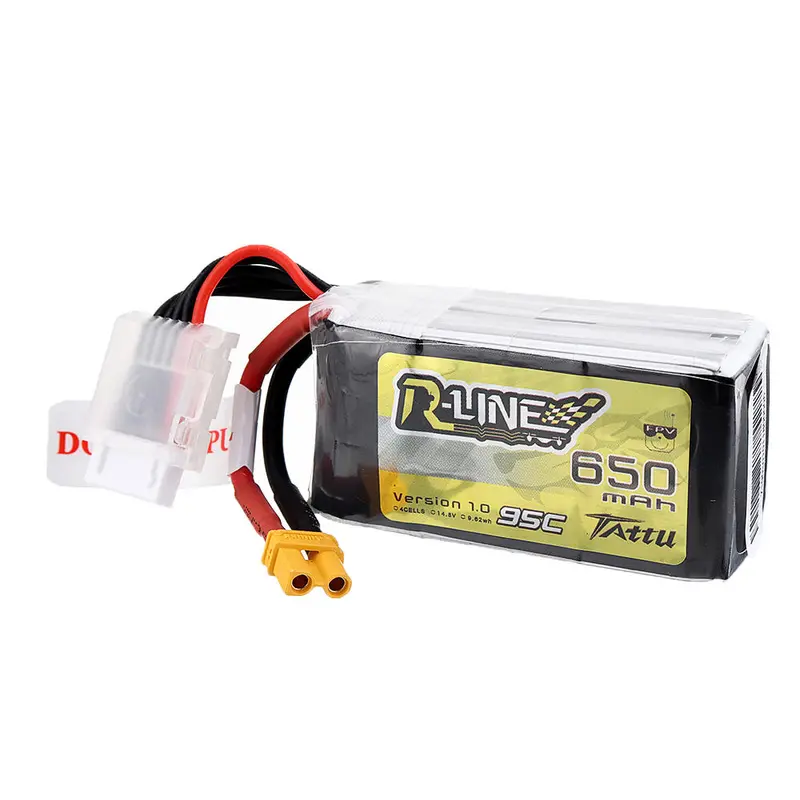 2Pcs Tattu R-Line V1.0 14.8V 650Mah 95C 4S Lipo Battery Xt30 Plug For Rc Fpv Quadcopter 2