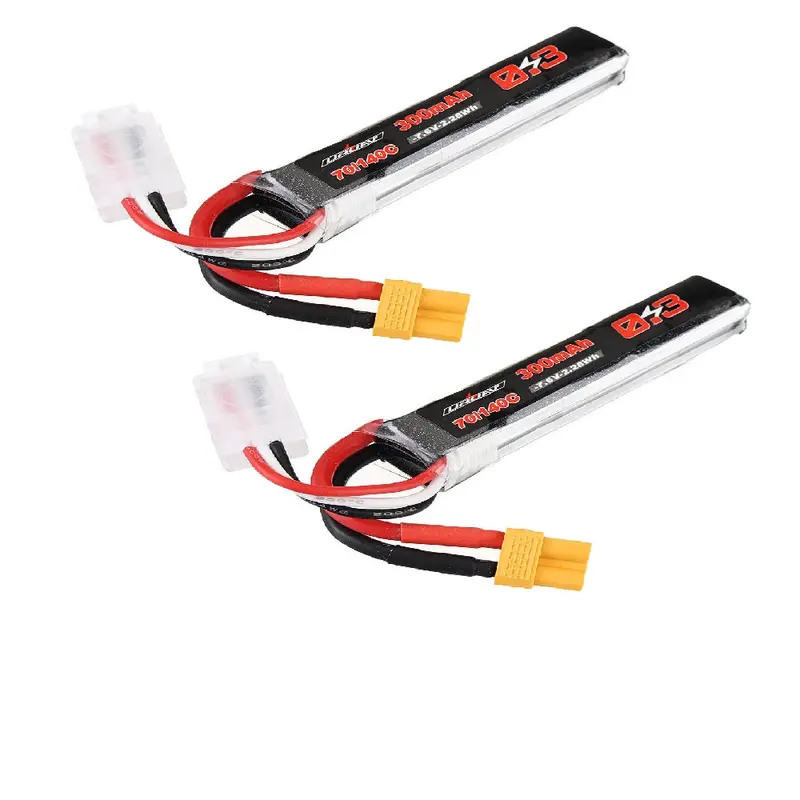 2Pcs Uruav 7.6V 300Mah 70C/140C 2S Lipo Battery Xt30 Plug For Rc Drone 1