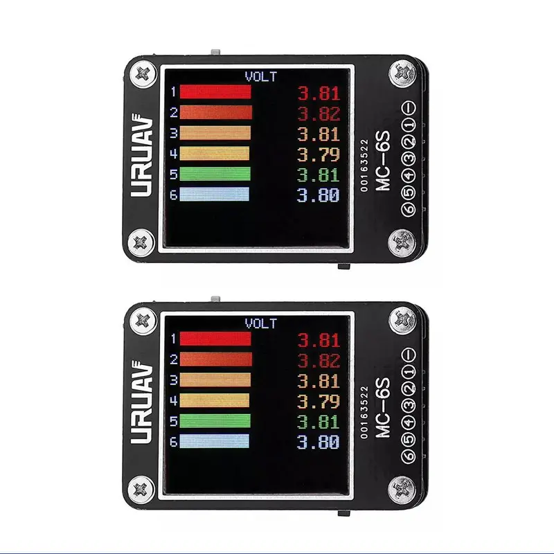 2Pcs Uruav Mc-6S 1-6S Lipo Battery Voltage Checker Receiver Signal Tester 1