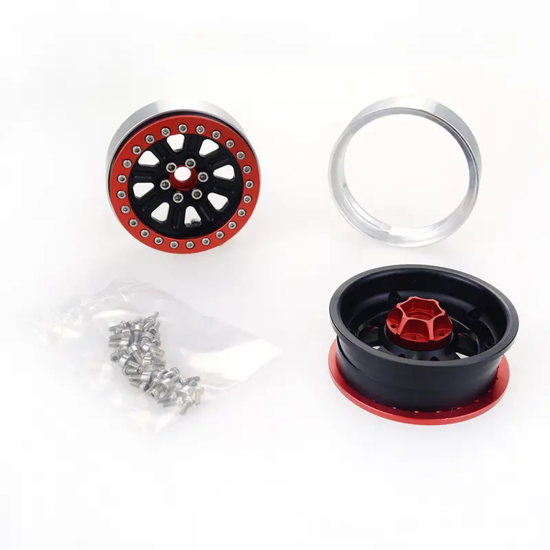 2Pcs Zd Racing 2.2 Inch Alloy Wheel Rim Hub Aluminum Beadlock For 1/10 Rc Car Crawler Axial Scx10 1