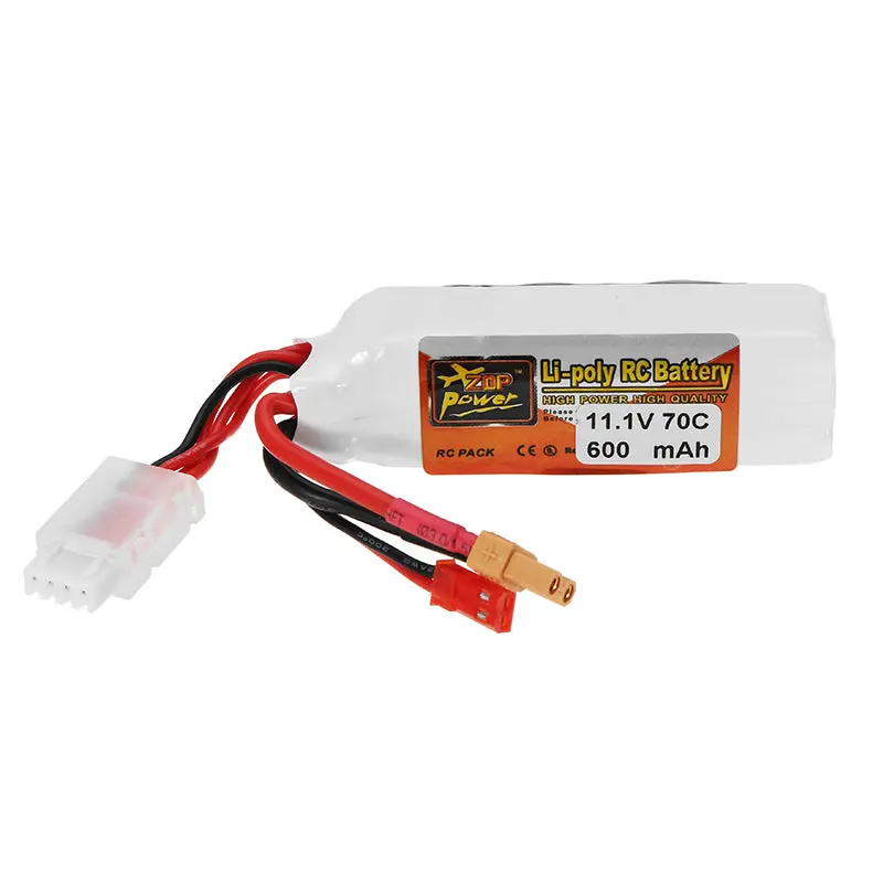 2Pcs Zop Power 11.1V 600Mah 70C 3S Lipo Battery Jst Xt30 Plug For Eachine Lizard95 Fpv Racer 2