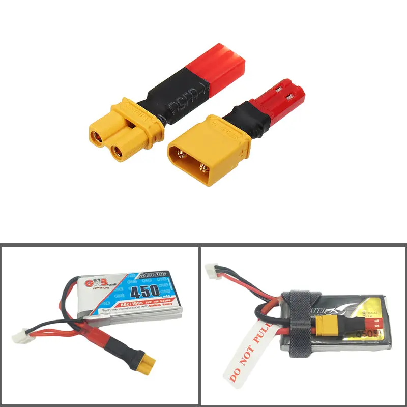 2S 7.4V Lipo Battery Adapter Connector Xt30 To Jst Male Female Plug 1