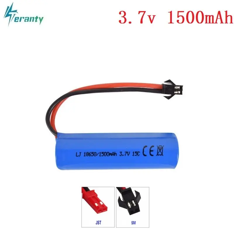 3.7V 1500Mah 15C Lipo Battery Remote Control Helicopter / Airplanes / Car Battery 3.7V 18650 Cylindrical Lipo Battery Sm Plug 1