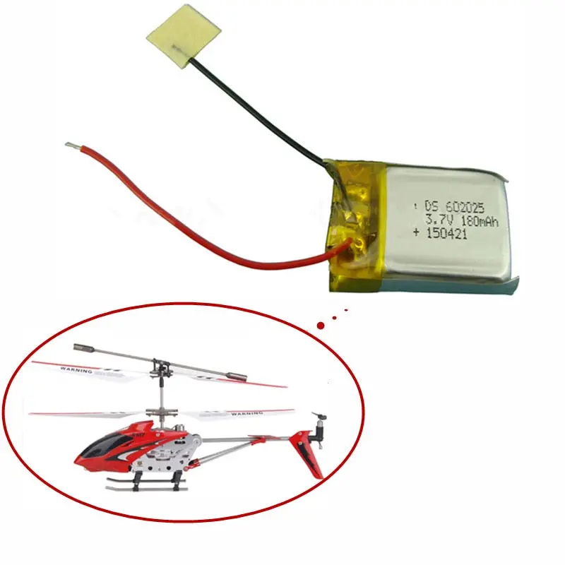 3.7V 180Mah Lipo Battery For Syma S107 S107g 1S 3.7V 180Mah Li-Po Battery 3.7 V 180 Mah Helicopter Part 1Pcs 1