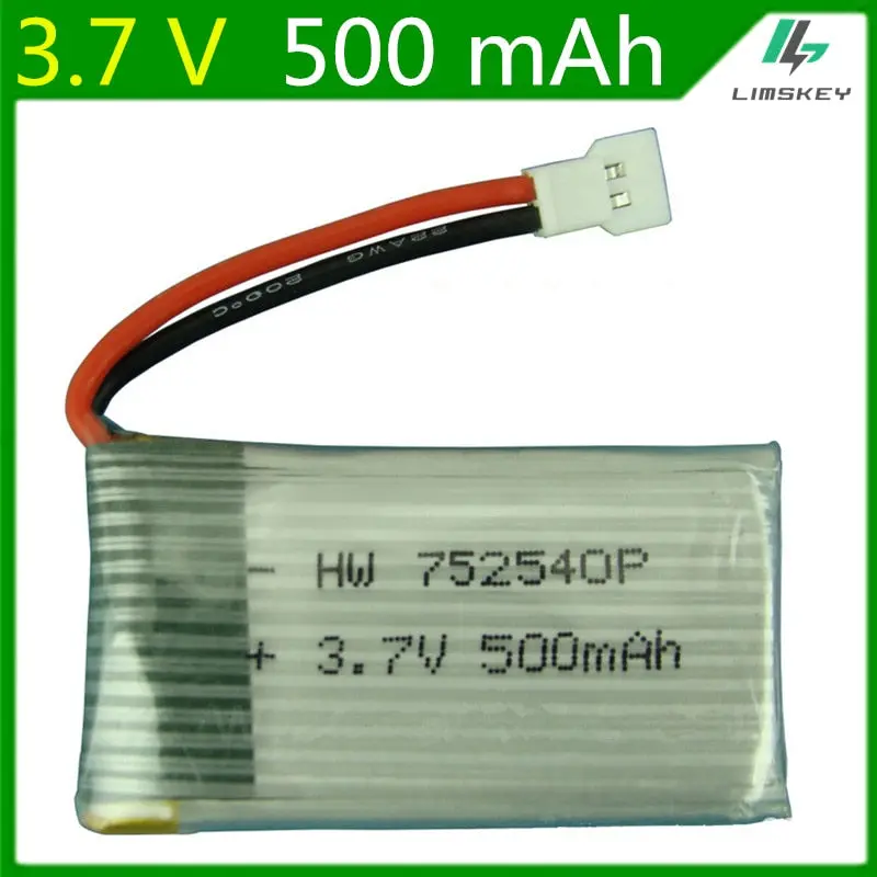 3.7V 500Mah Lipo Battery For Syma X5c X5sc M68 Cheerson Cx-30 Quadrocopter 3.7 V 500 Mah 752540 Free Shipping 1