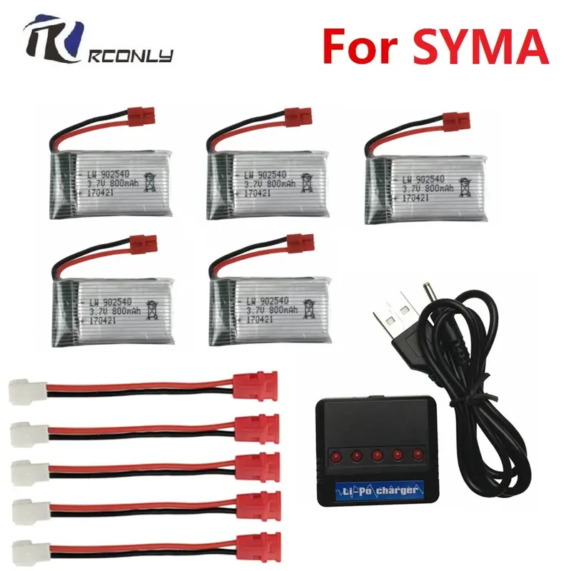 3.7V 800Mah 25C Battery For Syma X5 X5c X5s X5sw X5hw X5hc X5uc X5uw For Rc Drone Quadcopter Spare Bettery Parts 3.7 V 902540 #4 1