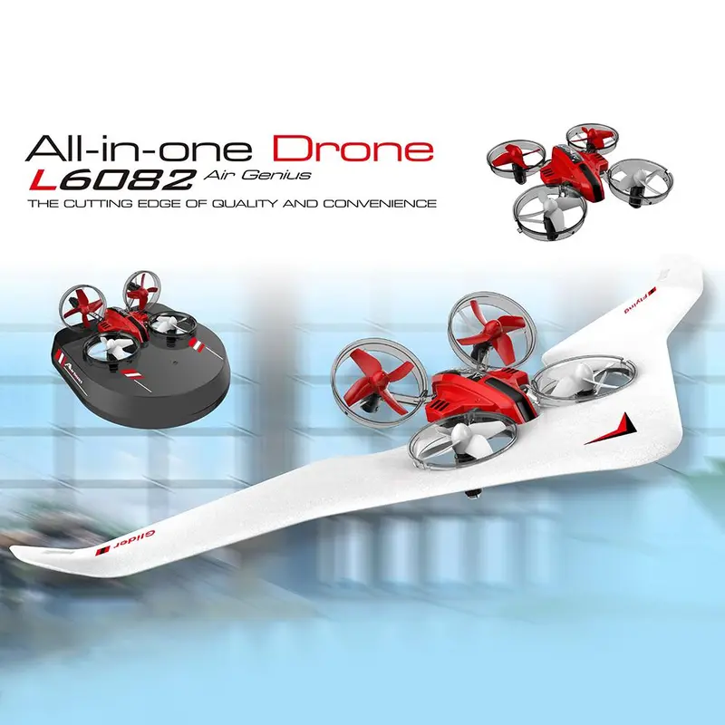 3 In 1 Rc Mini Quadcopter Glider Hovercraft Boat Mode Fixed Wing Kids Toy Gift Gift For Children Birthday Indoor Outdoor Games 1