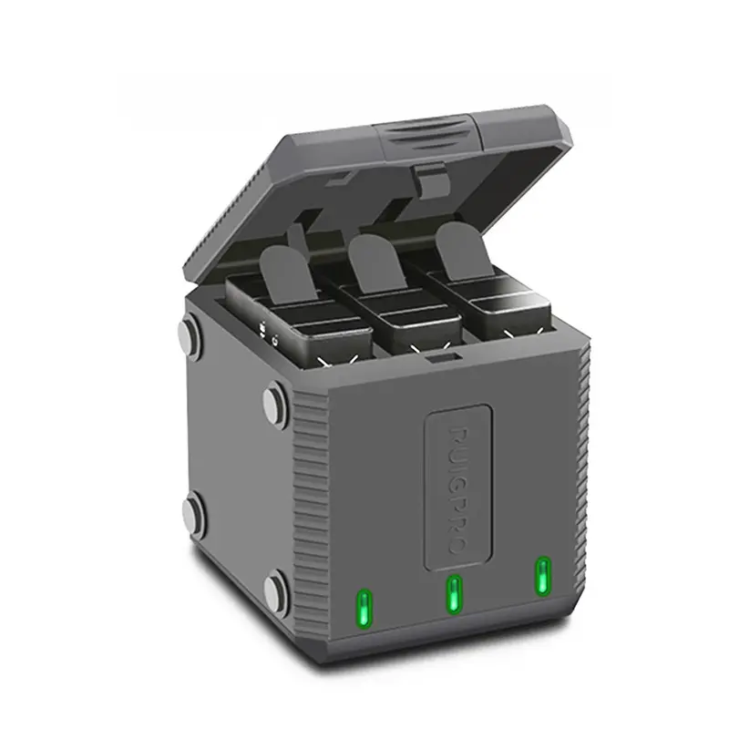 3-Way Slot Battery Charger Led Charging Box Carry Case Battery Housing For Gopro Hero 7 6 5 Accessories 1
